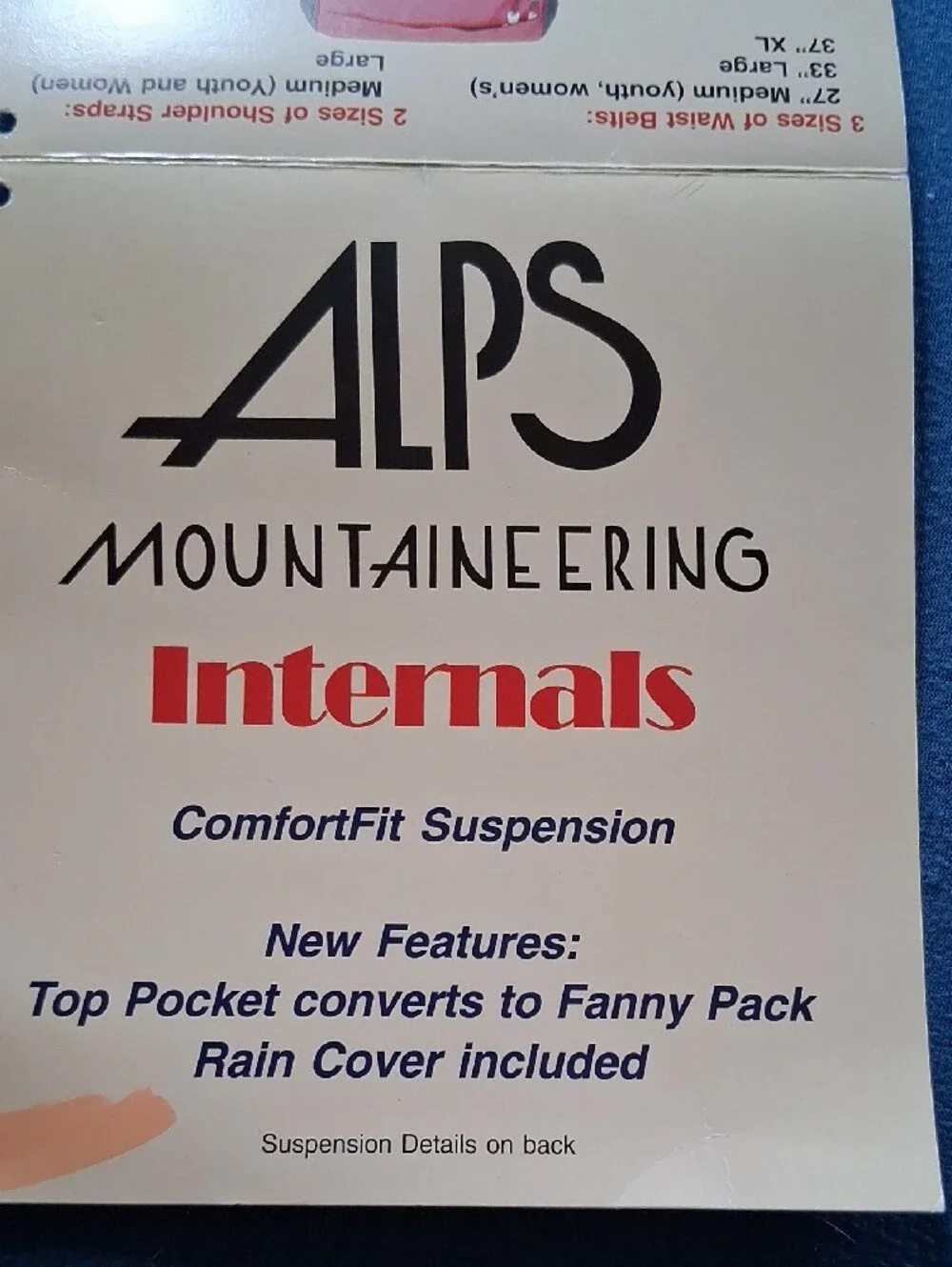 ALPS Red Tail Backpack - 5000 Cubic Inches Storage - 6.5 Pounds